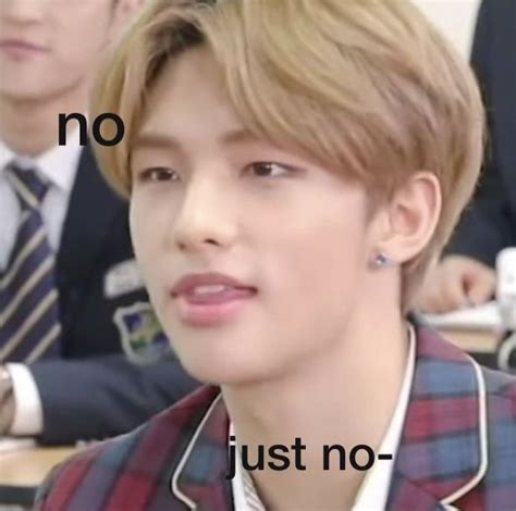 hyunjin: tries to act tough but the second a door creaks he screams fruitily. . Skz reaction to not being your bias